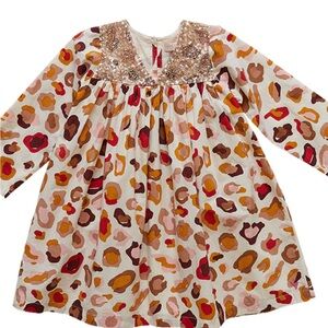 Pink Chicken Fiona Leopard dress 4Y